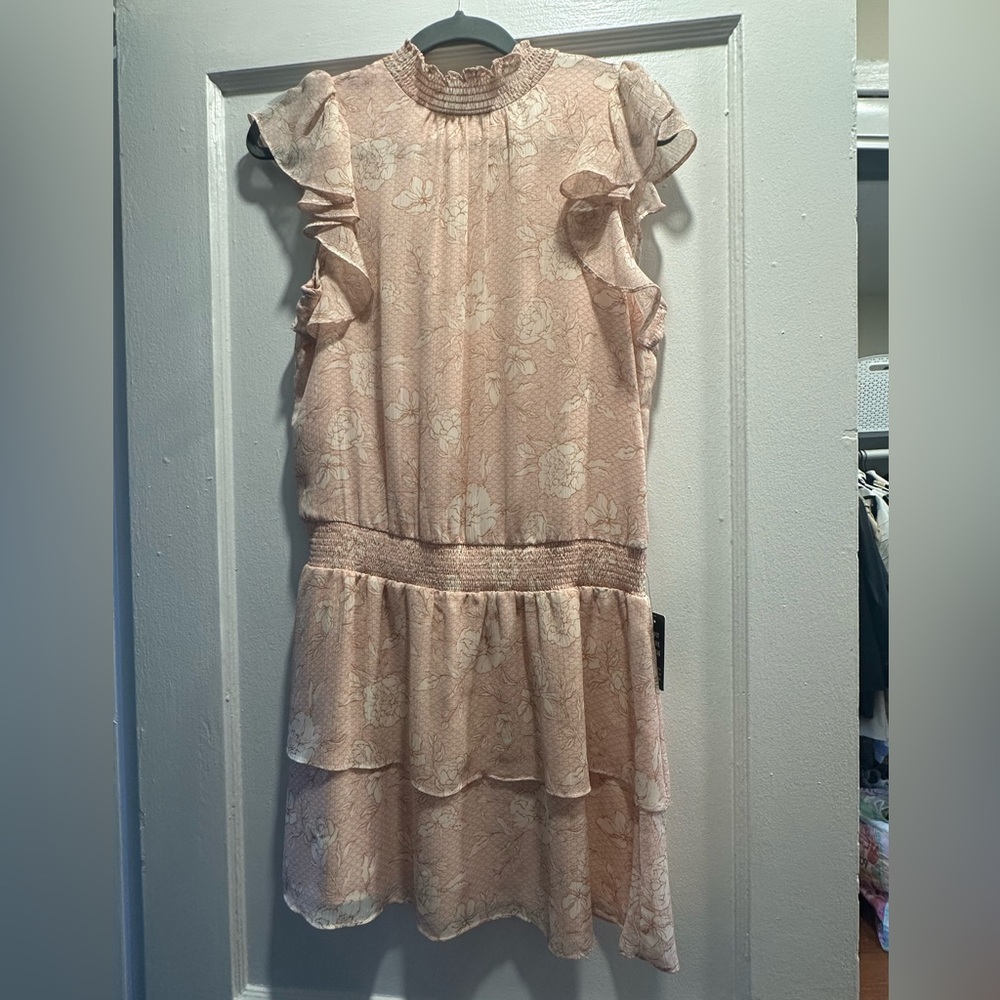 Floral Ruffle Pink Dress